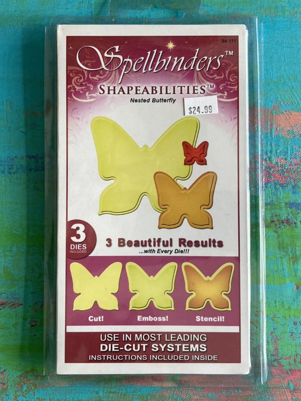 Spellbinders Shapeabilities "Nested Butterfly" - 3 piece Metal Die Set